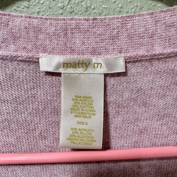 Matty M Light Pink Open-Front Cardigan - Picture 2 of 4